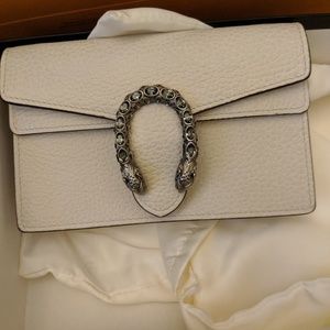 Gucci Dionysus super mini white crossbody bag